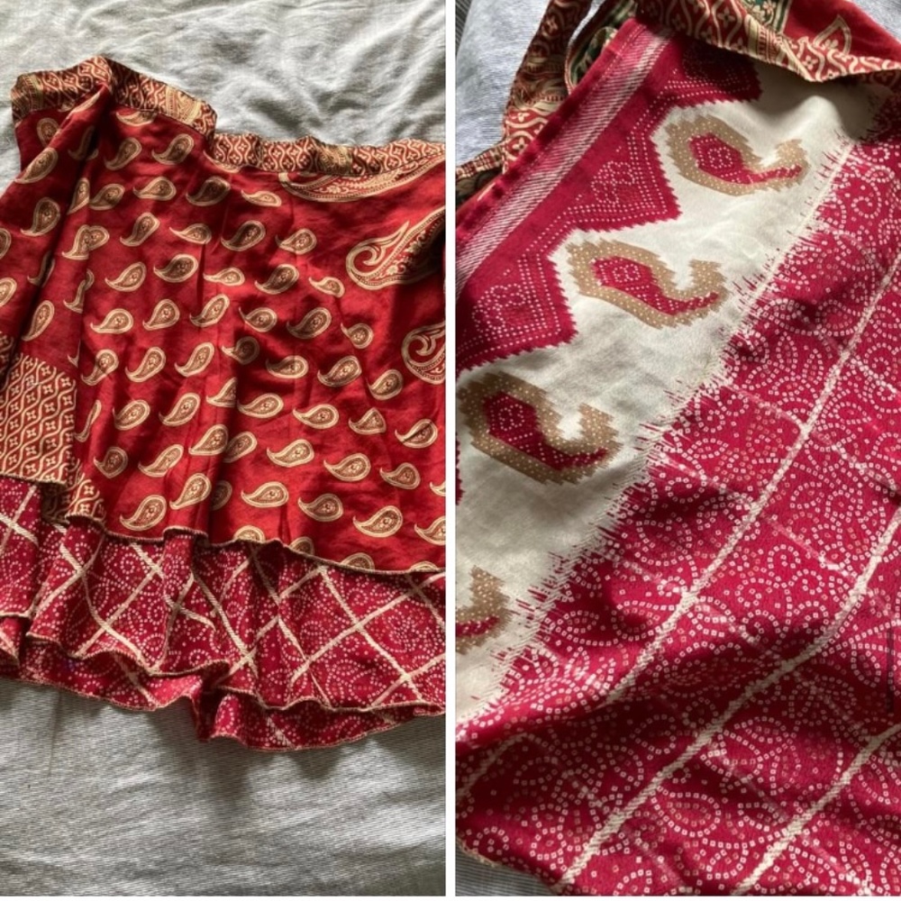 Sari wrap skirt